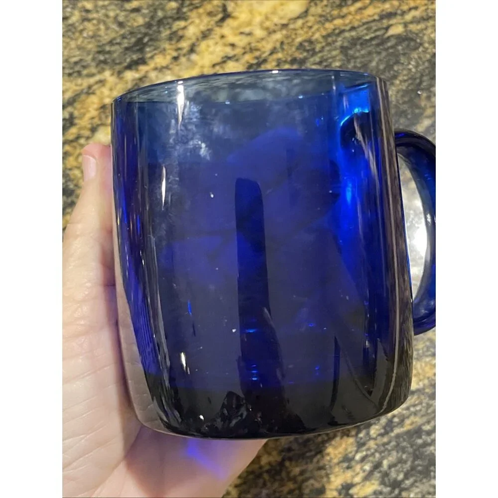 Hand Cast USA Pewter Plaque - Cobalt Blue Glass Cup Made In France Del Mar Horse
